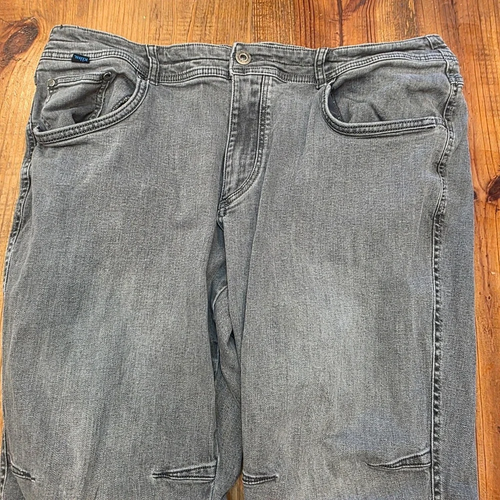 Kuhl‎ Pants Mens 40X30 Rydr Jean Gray Gusseted Canvas Articulated Knee